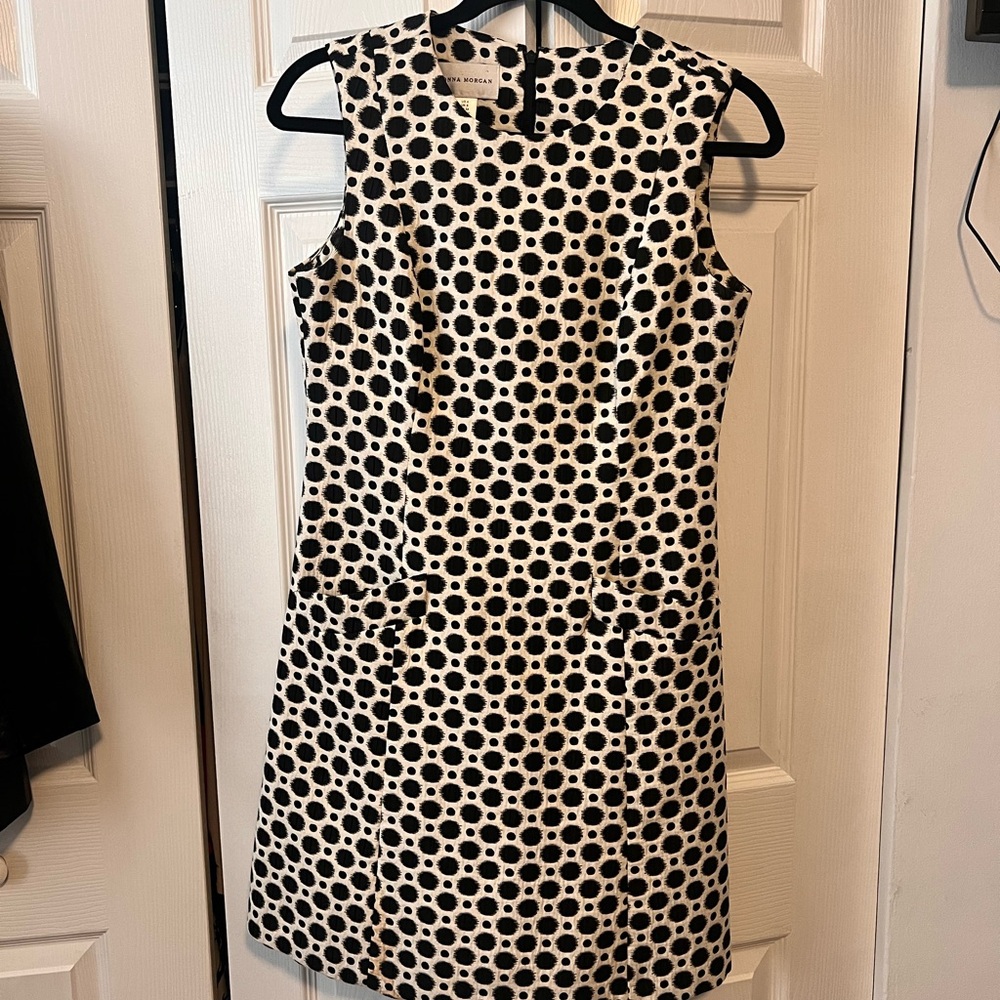Chic Black and White Polka Dot Dress